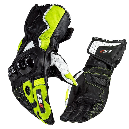Guantes LS2 Swift Racing negro-amarillo flúor