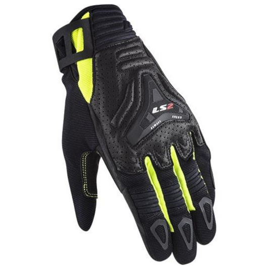 Guantes Hombre LS2 All Terrain negro-amarillo flúor