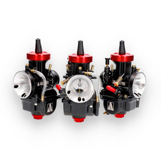 Carburador tipo PWK cuerpo negro tapa CNC rojo AllPro