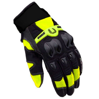 Summer gloves with Cross protection Unik X6 black-fluor yellow