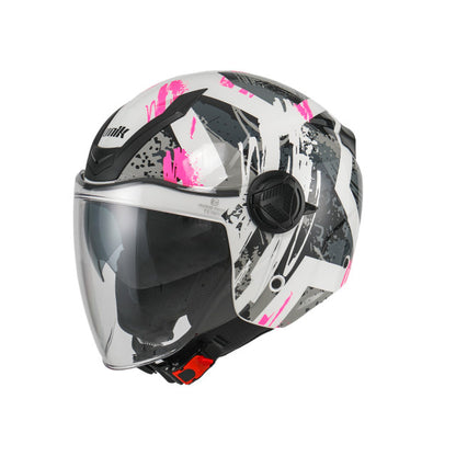 Casque Jet Unik Venus blanc - rose