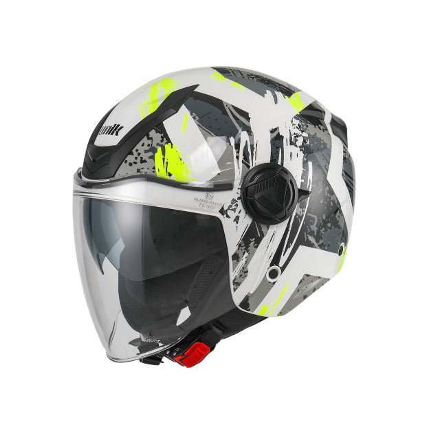 Casque Jet Unik Venus blanc - jaune