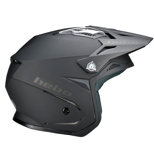 Casco trial Hebo Zone 5 Air Monocolor - negro mate