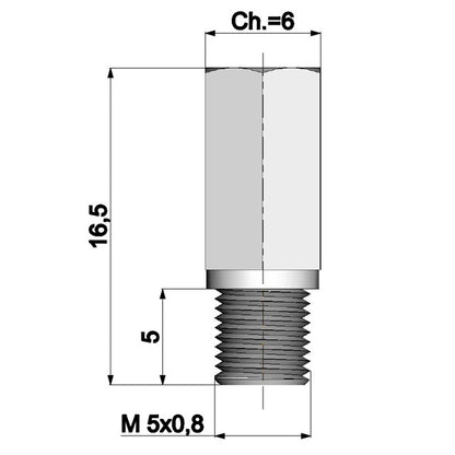 Chicle de alta carburador tipo Mikuni TM24 Stage6