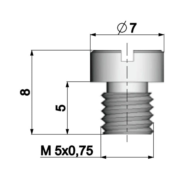 Gicleur de carburador 5mm Dellorto