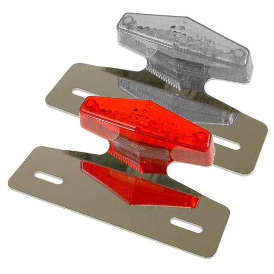 Suporte de matrícula universal com luz traseira cross LED TNT