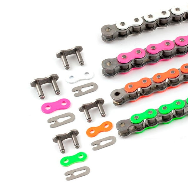 Cadena de transmisión paso 420 / 140 eslabones diferentes colores flúor Stage6