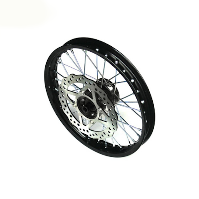 Llanta delantera aluminio completa 1.4x14" buje CNC Pitbike YCF