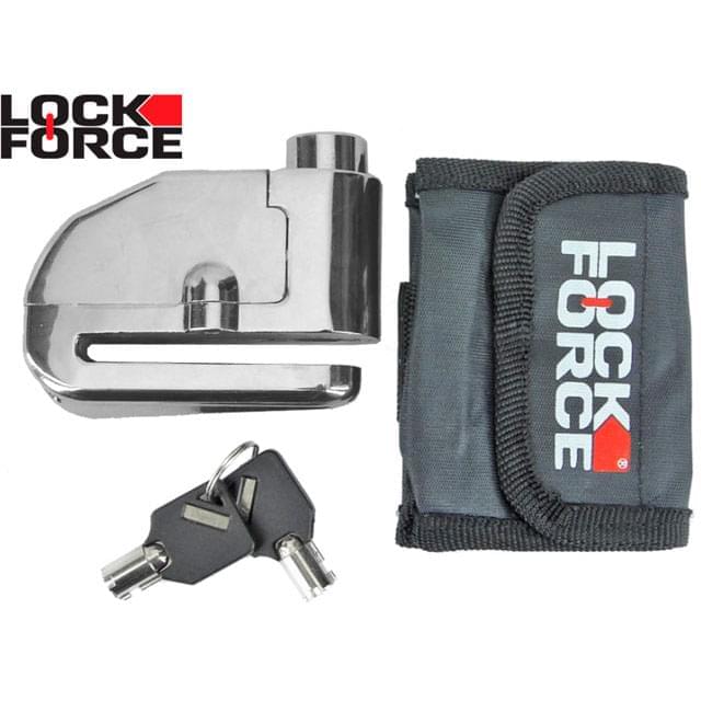 Candado antirrobo disco con alarma Lockforce SY3 03 TNT - cromado 603042A