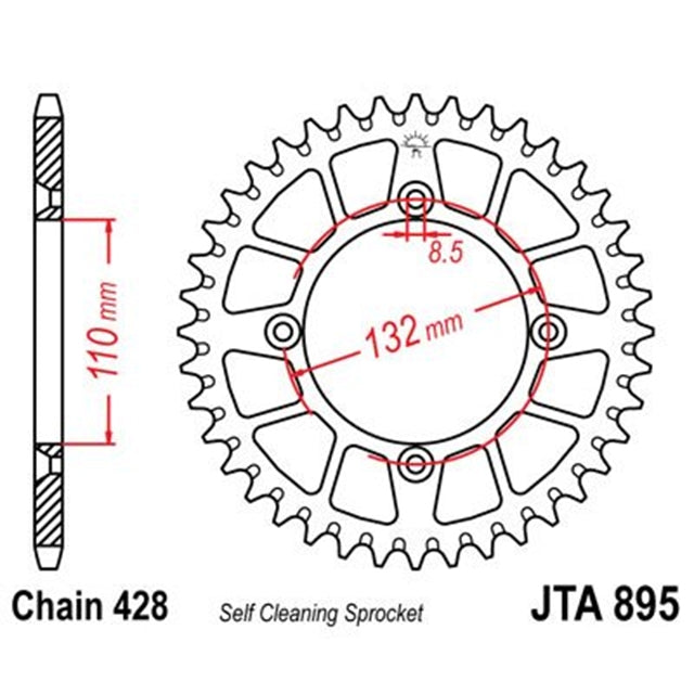 Corona KTM SX 85 / Husqvarna TC 85 Alumínio Z-46 JT Sprockets