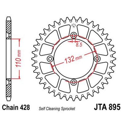 Corona KTM SX 85 / Husqvarna TC 85 Alumínio Z-46 JT Sprockets