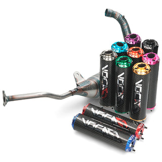 Échappement VOCA Carbon Racing 80cc Yamaha TZR >2003 / Aprilia RS 99-04 - passage bas