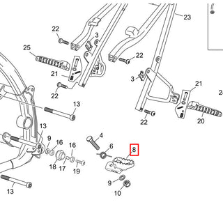 Original left driver footpeg Sherco SM-R / SE-R 50