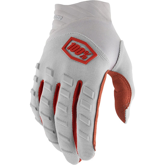 100% Airmatic Silver Motocross Gloves