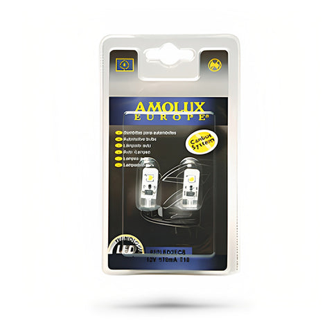 Juego de LEDs T10 blanco luces de posicion 2 LED 170mA Amolux AM527LED2E