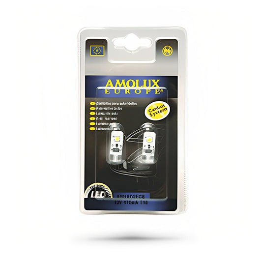 T10 white LED set position lights 2 LED 170mA Amolux