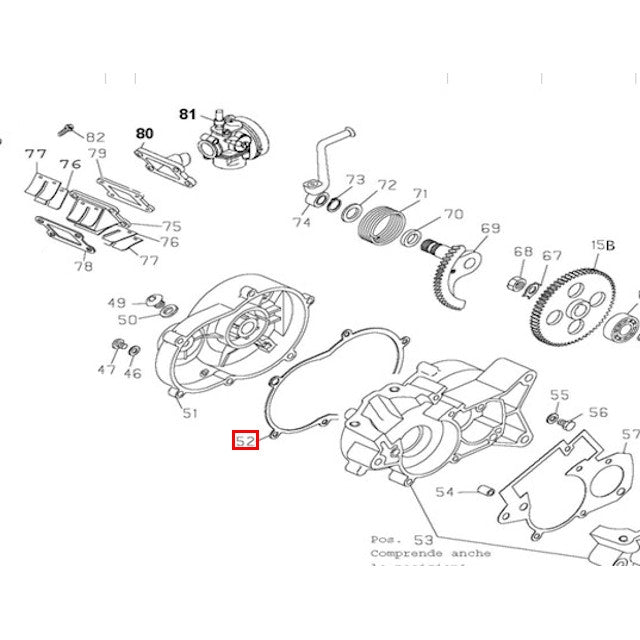 Junta tapa embrague Pitbike MX 50 AllPro AP100PB50.052