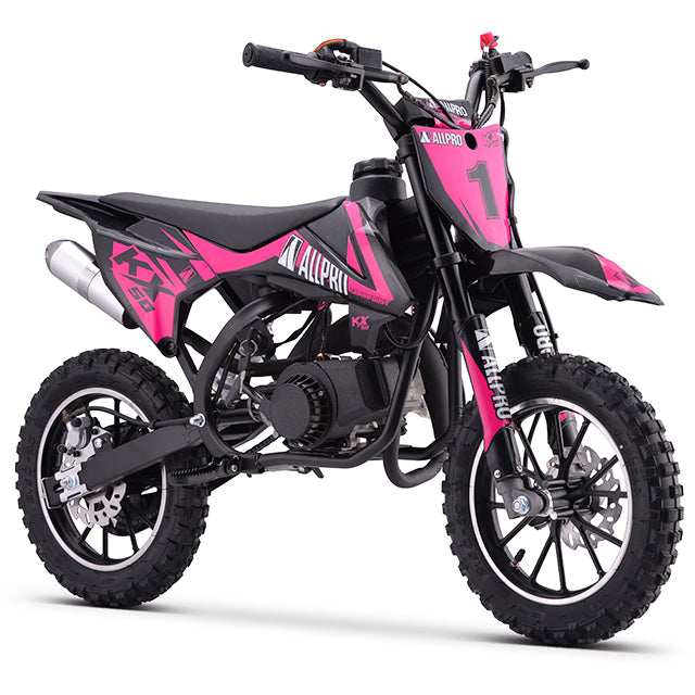 Minimoto KX 50cc AC 2.5cv AllPro - rosa flúor AP100PB50.KX.1010.PI