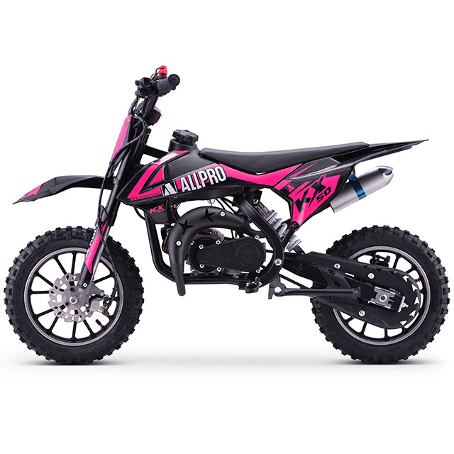 Minimoto KX 50cc AC 2.5cv AllPro - rosa flúor