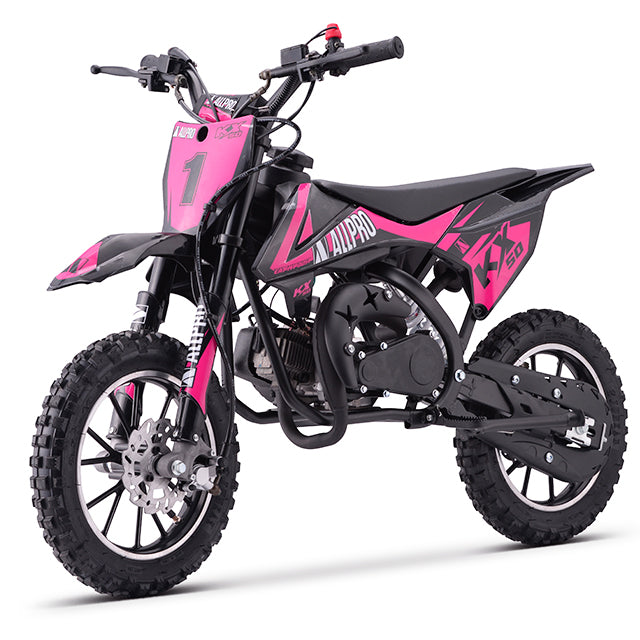Minimoto KX 50cc AC 2.5cv AllPro - rosa flúor