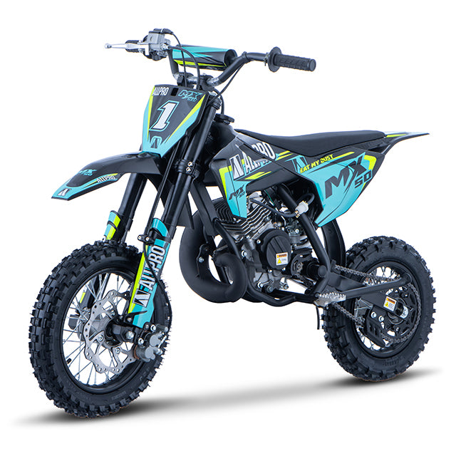 Children's pitbike Minicross 50cc MX 2T AC 12/10 wheel Allpro - Blue