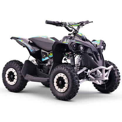 Mini Electric Quad QX-E 1,000W-36V-12Ah 4.10-6 Max 30 Km/h AllPro Blue
