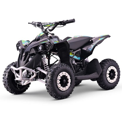 Mini Electric Quad QX-E 1,000W-36V-12Ah 4.10-6 Max 30 Km/h AllPro Blue
