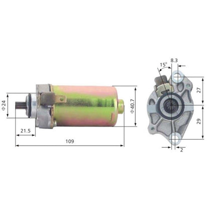 Motor de arranque Piaggio 50 4T / Derbi euro 3 50 Allpro