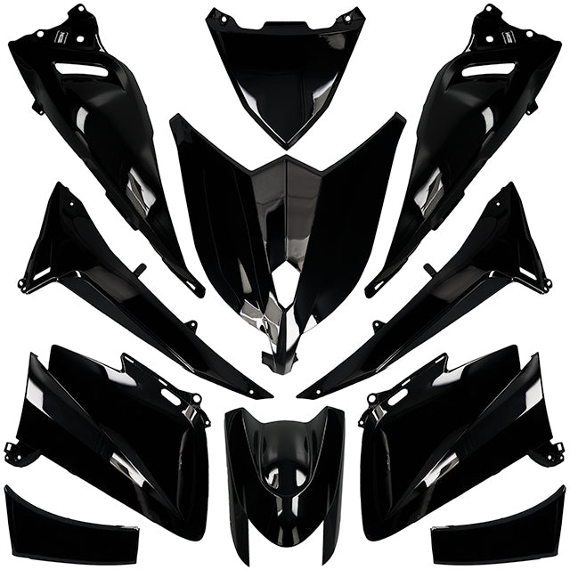 Carenados Yamaha T-Max 530 12-14 11 piezas AllPro - negro brillante AP55BP10.558.BK