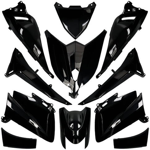 Carenados Yamaha T-Max 530 12-14 11 piezas AllPro - negro brillante AP55BP10.558.BK