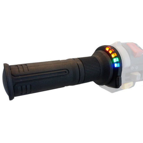 Puños calefactables 7/8"+ 1" interruptor tipo K L.120mm + 10cm Koso - negro AX0410J1