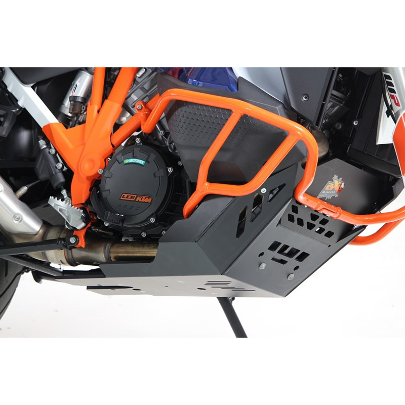 Protección cárter KTM 1290 Adv R/S 21–22 HDPE 8mm negra AXP Racing