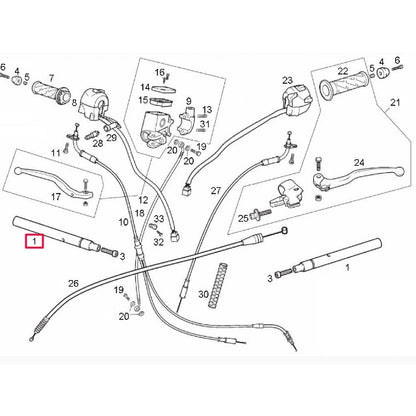 Demi-guidon Derbi GPR / Aprilia RS 50