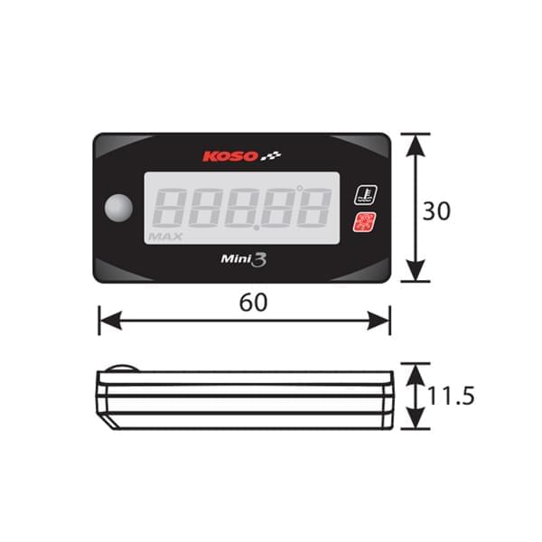 Marcador gasolina Mini Style 3 Koso