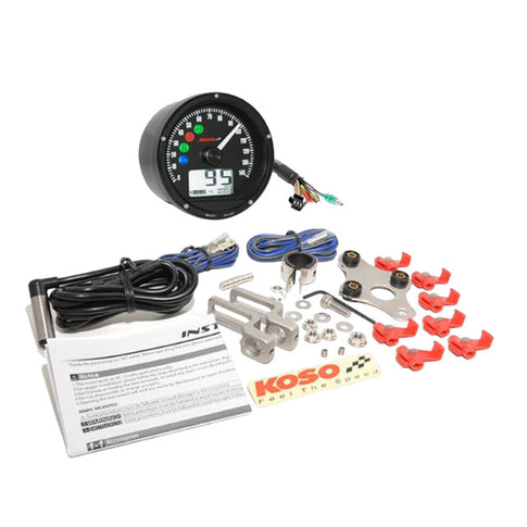 Velocimetro y RPM D75 0-140 km/h Koso - negro BA035171