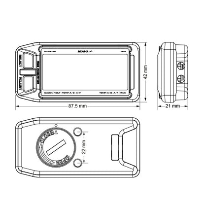 Marcador de temperatura dual EFI Koso