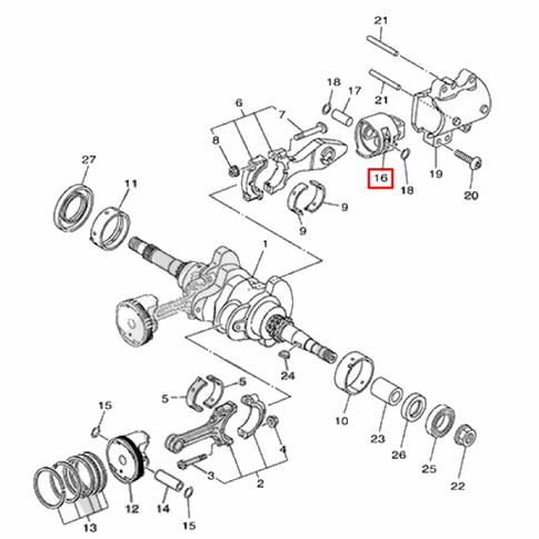 Pistón 2 Yamaha T-Max 530/560 12-21 BC3-11642-01-A0