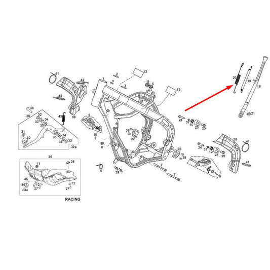 Muelle caballete Gas Gas EC 250/300/450 BE250510039