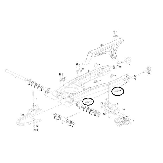 Swingarm protective rubber Gas Gas EC 125/250/300