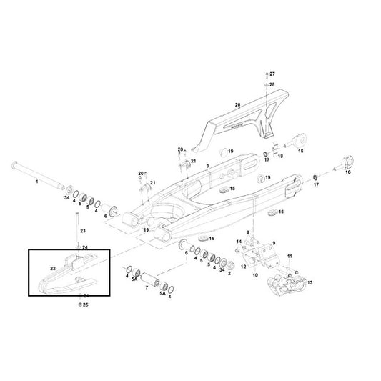 Swingarm chain slider Gas Gas EC / FSR 96-17