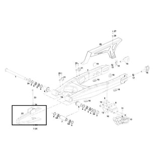 Swingarm chain slider Gas Gas EC / FSR 96-17