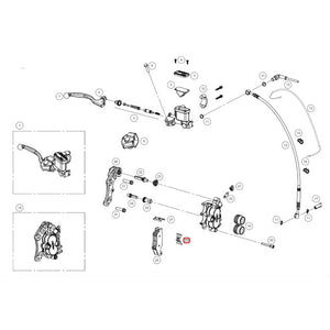 Pletina sujeción pastillas de freno delanteras Rieju EC 125/200/250/300 BE620112508