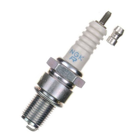 Bujía NGK BR8EG rosca larga con terminal extraíble, electrodo curvado BR8EG