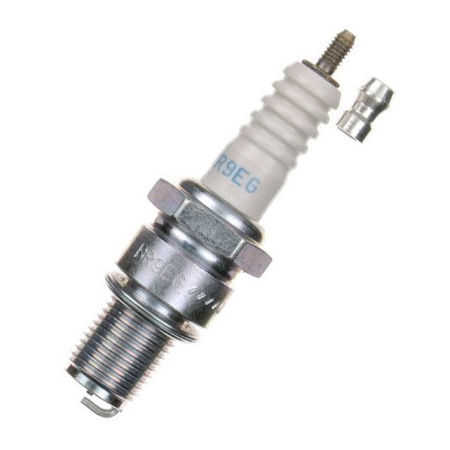 Bujía NGK BR9EG  rosca larga con terminal extraíble, electrodo curvado BR9EG