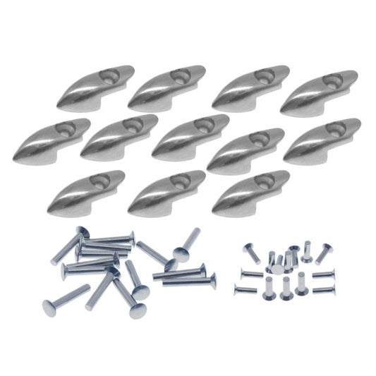 Kit terminal metálico guias do chão Vespa Primavera modelo "T3" CIF