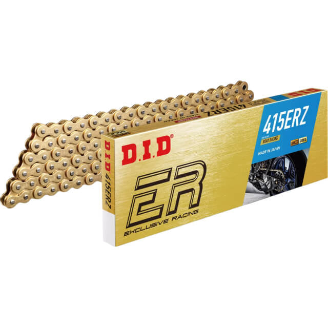 ERZ G&G transmission Chain 415 pitch 140 links with D.I.D clip connector - gold
