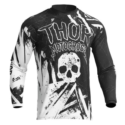 Camiseta Infantil Off-Road Thor Sector Gnar - negro-blanco