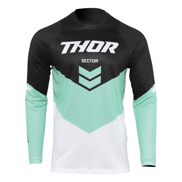 Camiseta Infantil Off-Road Thor Sector Chev negro-aqua