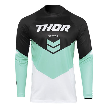 Camiseta Infantil Off-Road Thor Sector Chev negro-aqua