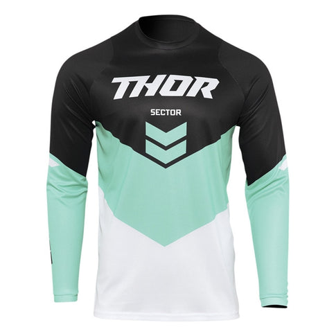 Camiseta Infantil Off-Road Thor Sector Chev negro-aqua
